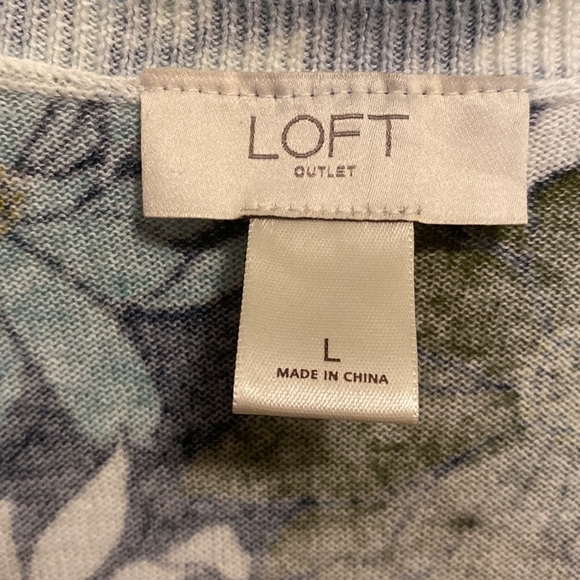 LOFT Cardigan and Cami Set - Aqua and Olive Floral - Picture 10 of 13